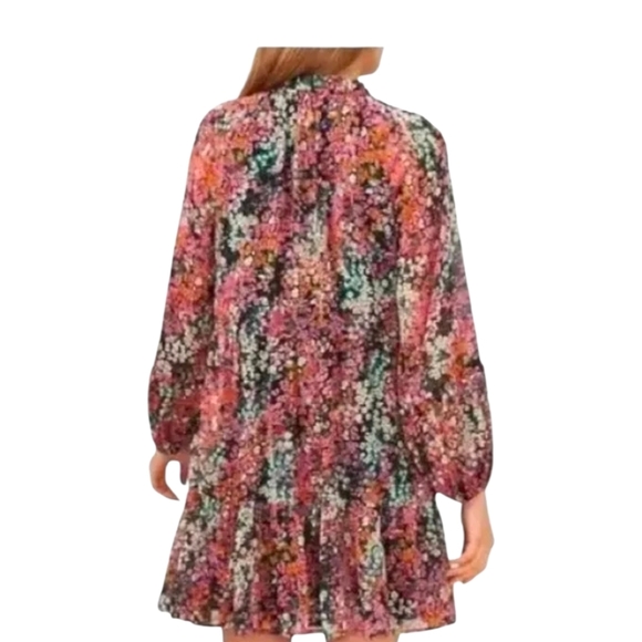 Vince Camuto Vibrant Floral Long Sleeve Dress - Picture 3 of 4